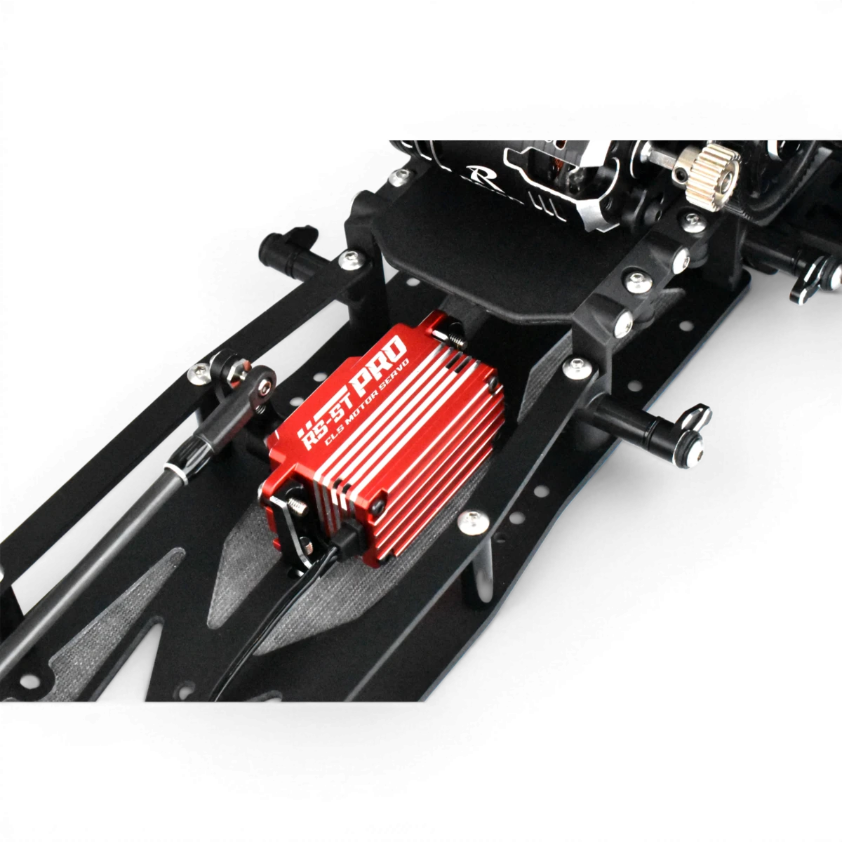 Servo électronique RS-ST PRO de Team Reve D, programmable pour modèles RWD et drift, visible avec câbles et réglages.