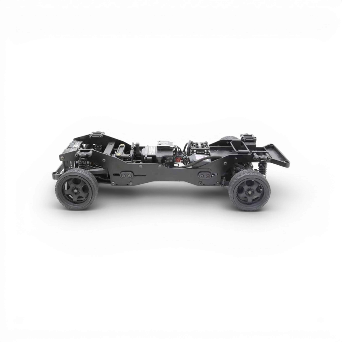 Kit châssis RC Drift RX-01 Addiction RC Design pour voiture 1/10 RWD, 240-280 mm, vue de face.