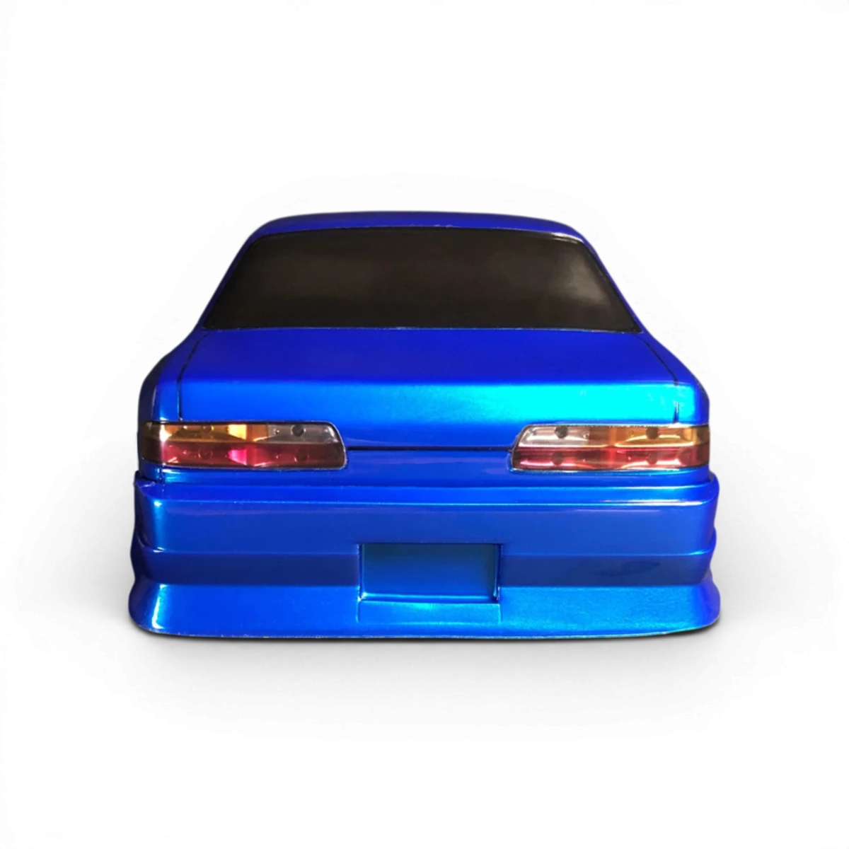 Carrosserie S13 Odyvia de Aplastics RC pour voiture télécommandée, en plastique noir avec détails de style drift.