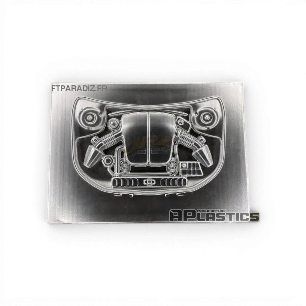 Baie moteur S85 pour carrosserie RC Aplastics RC, vue détaillée de la pièce en plastique pour modélisme.