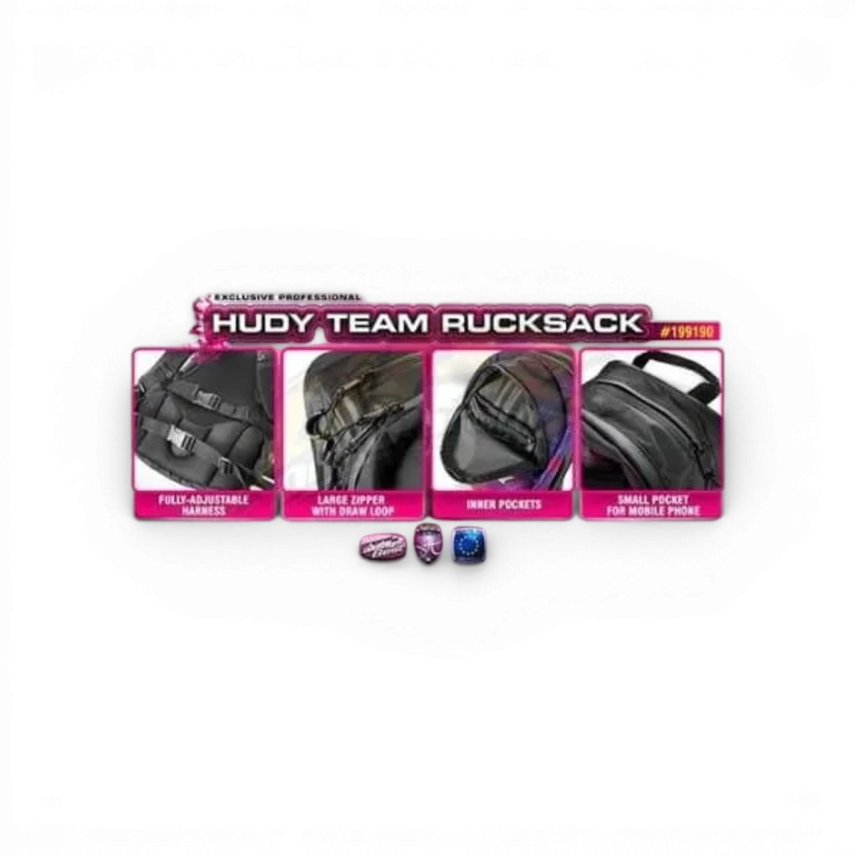 Sac à dos Hudy V2, accessoire pratique avec compartiments spacieux, idéal pour le rangement et le transport.