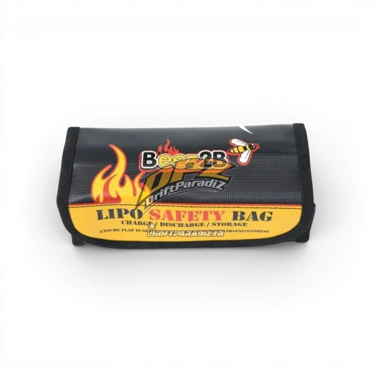 Sac anti-feu pour batteries électrique Beez2b, résistant au feu, conçu pour la sécurité des batteries électroniques.