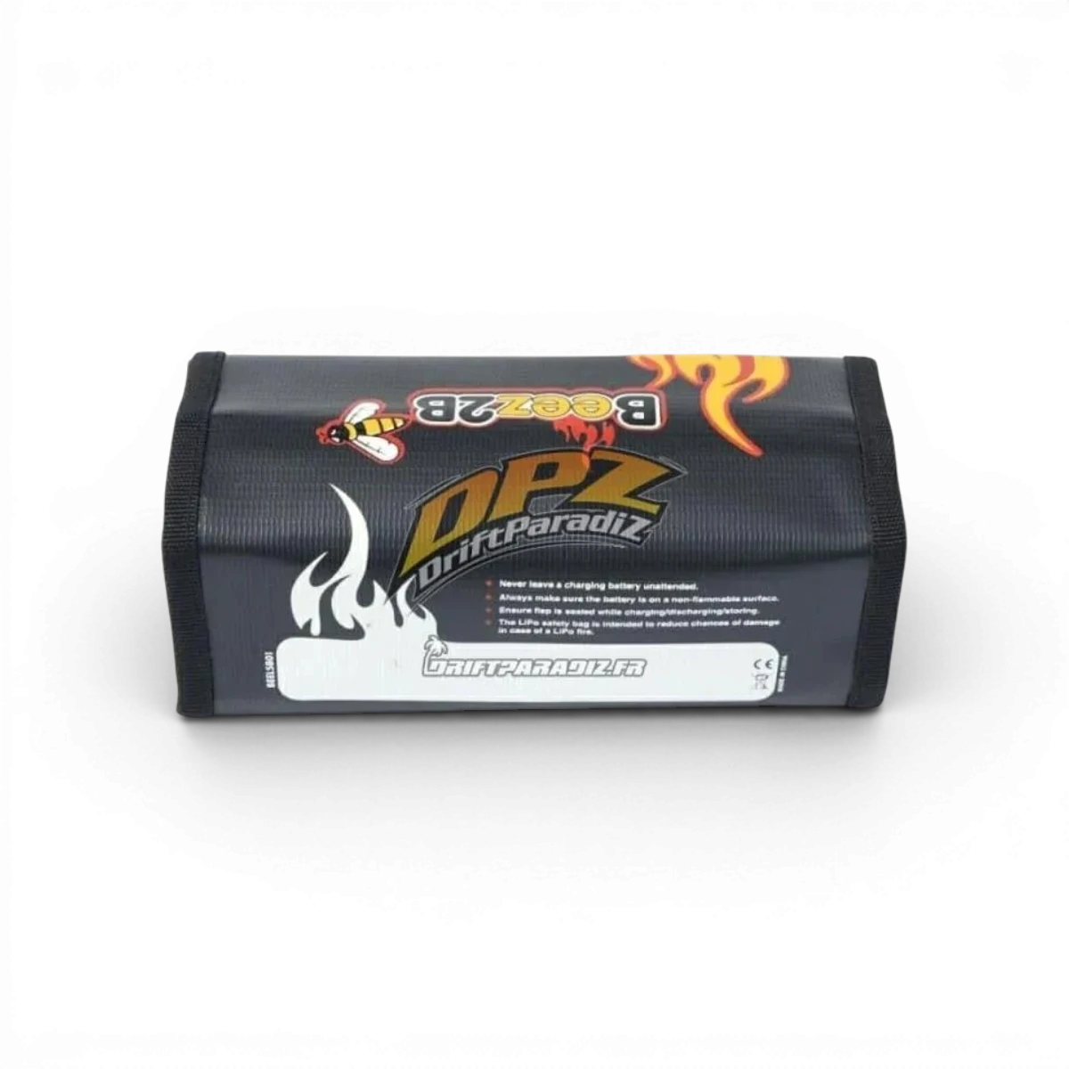 Sac anti-feu pour batteries Beez2b, boîte de sécurité électronique résistante au feu pour protéger les batteries.