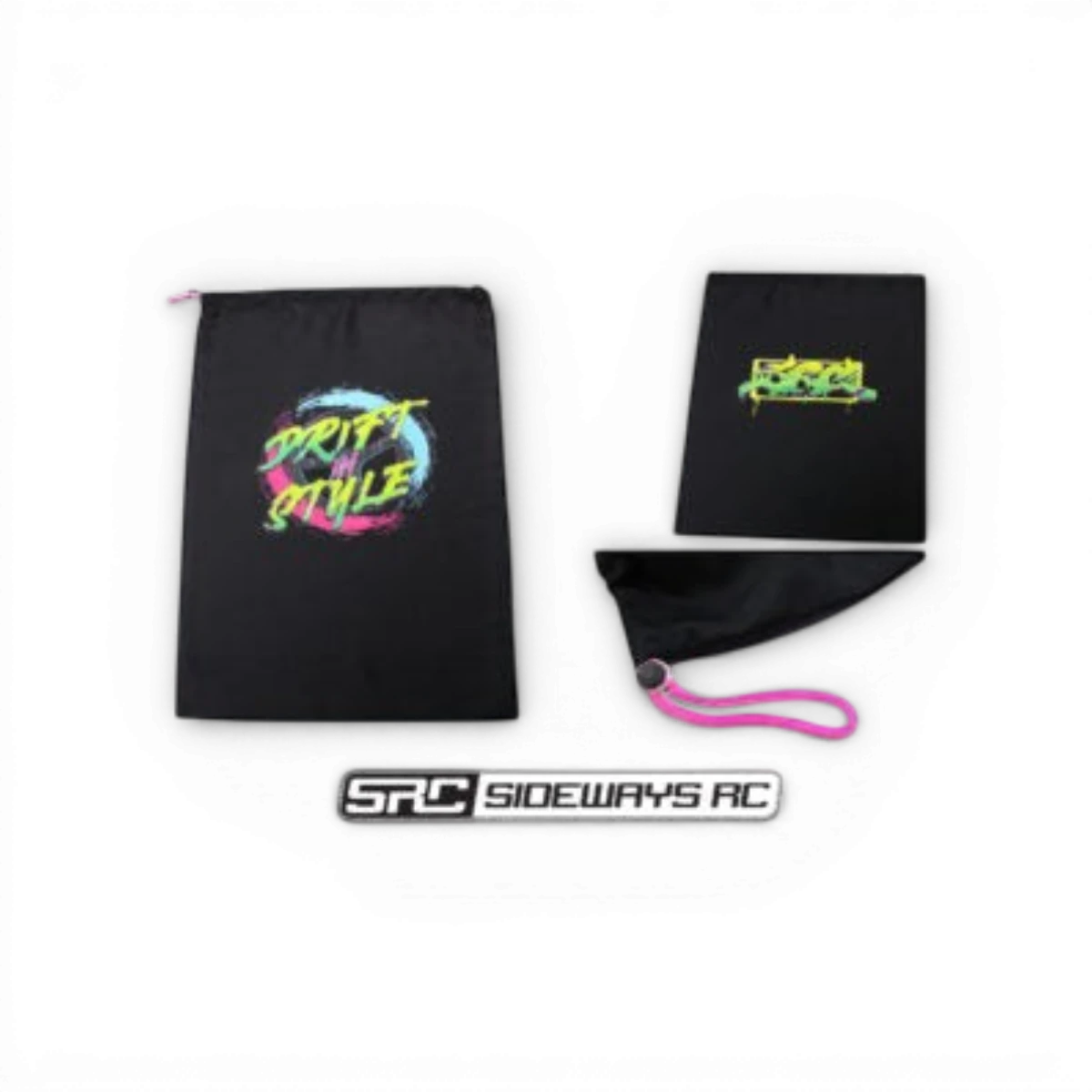 Sac de protection pour chassis et carrosserie 1/10 RC de la marque Src Sideways RC, pour modèles électroniques.