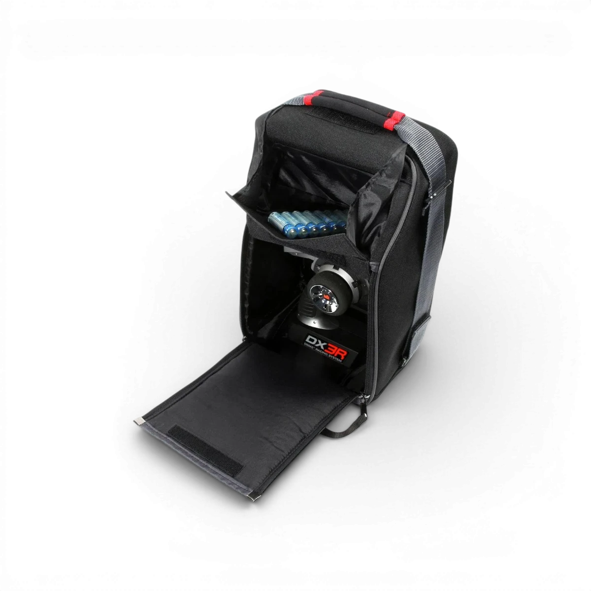 Sac de transport radio Robitronic, accessoire pratique pour transporter facilement votre radiocommande et accessoires RC.
