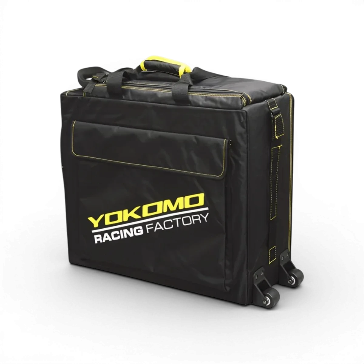 Sac de transport Team Yokomo pour accessoires, robust et pratique, avec compartiments pour organiser le matériel.