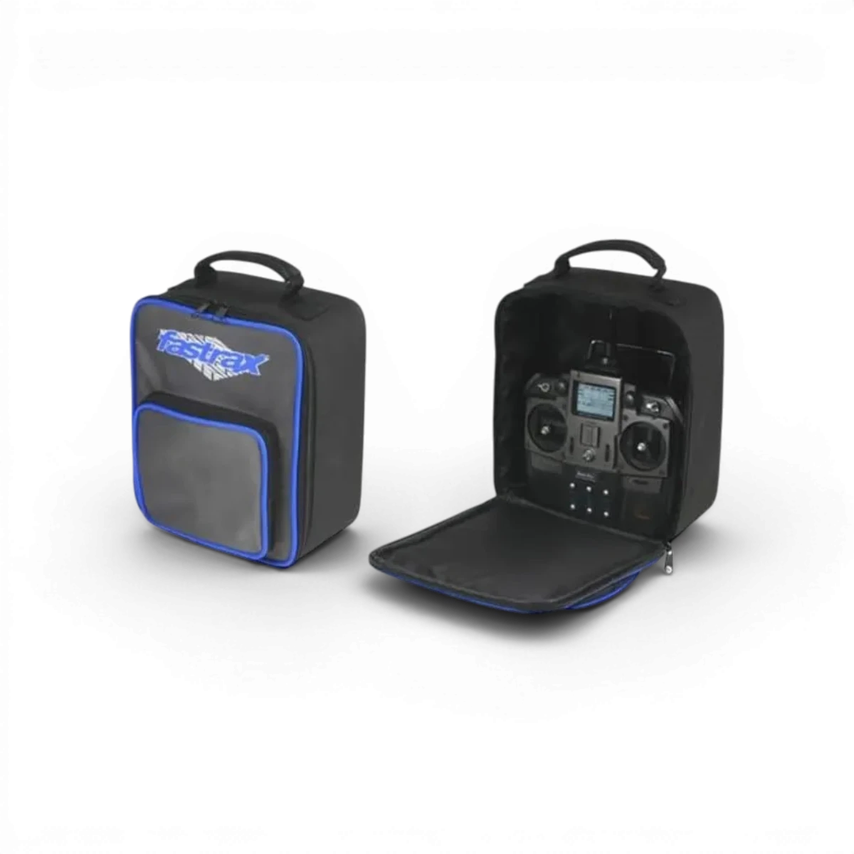 Sac radio universel Fastrax, accessoire de transport compact avec compartiments pour appareils radio.