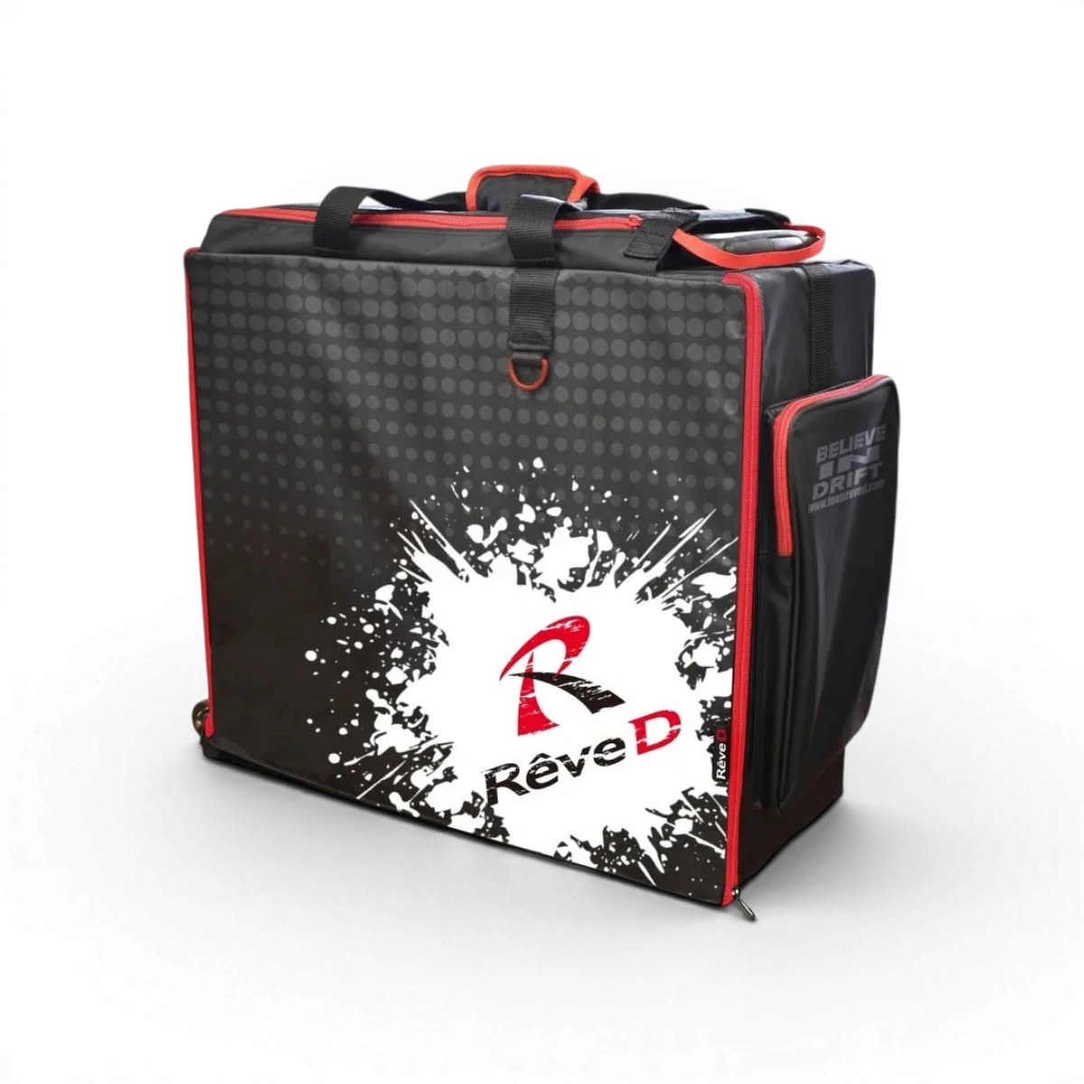 Sac RC 1/10 de la marque Team Reve D, accessoire pour voiture radiocommandée, visible en détail dans l'image.