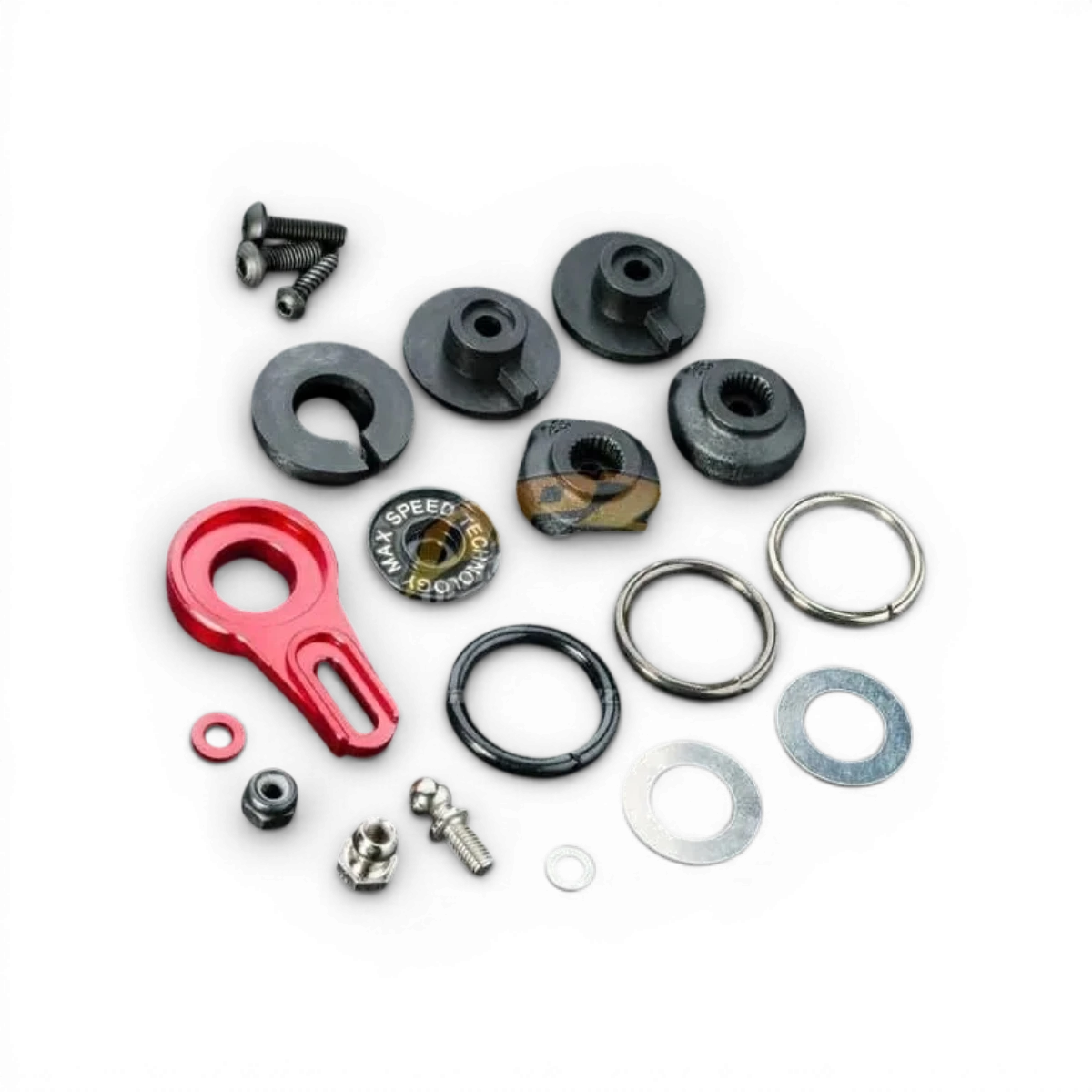 Sauve servos universel rouge de Max Speed Technology, pièce détachée pour contrôle de modèle réduit.