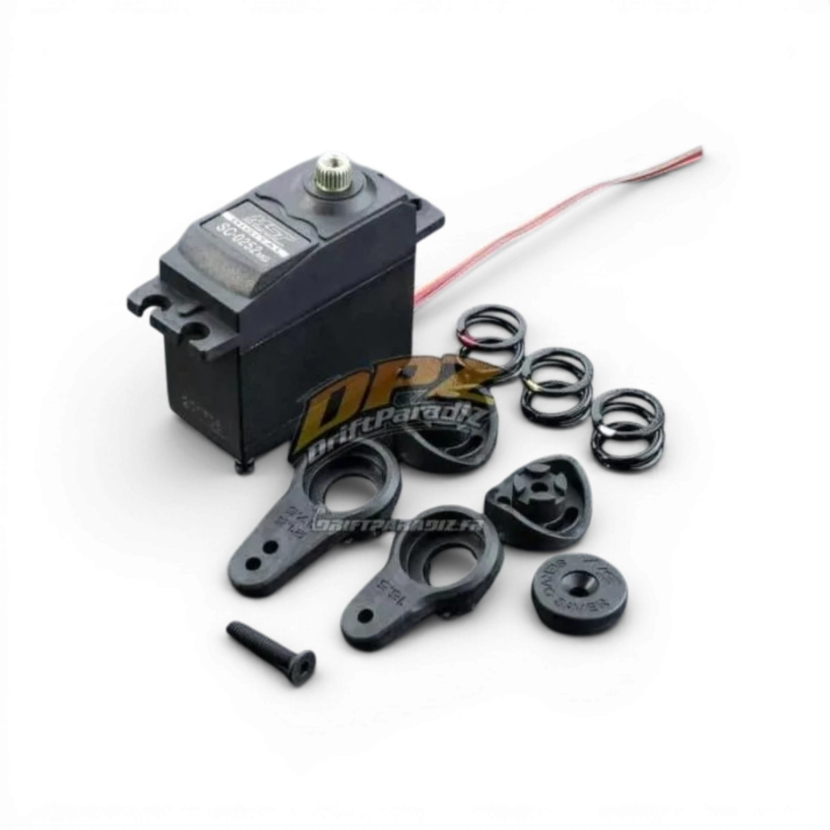 Servomoteur SC-0252MG de Savox, électronique pour modélisme, avec boîtier métallique, utilisé pour la direction de véhicules RC.