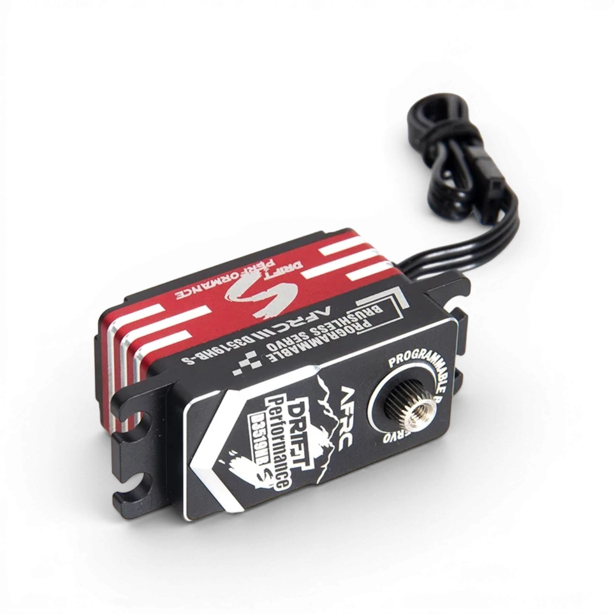 Servo électrique brushless haute tension AFRC D3519HB-S, programmable, pour applications électroniques, visible en détail dans l’image.