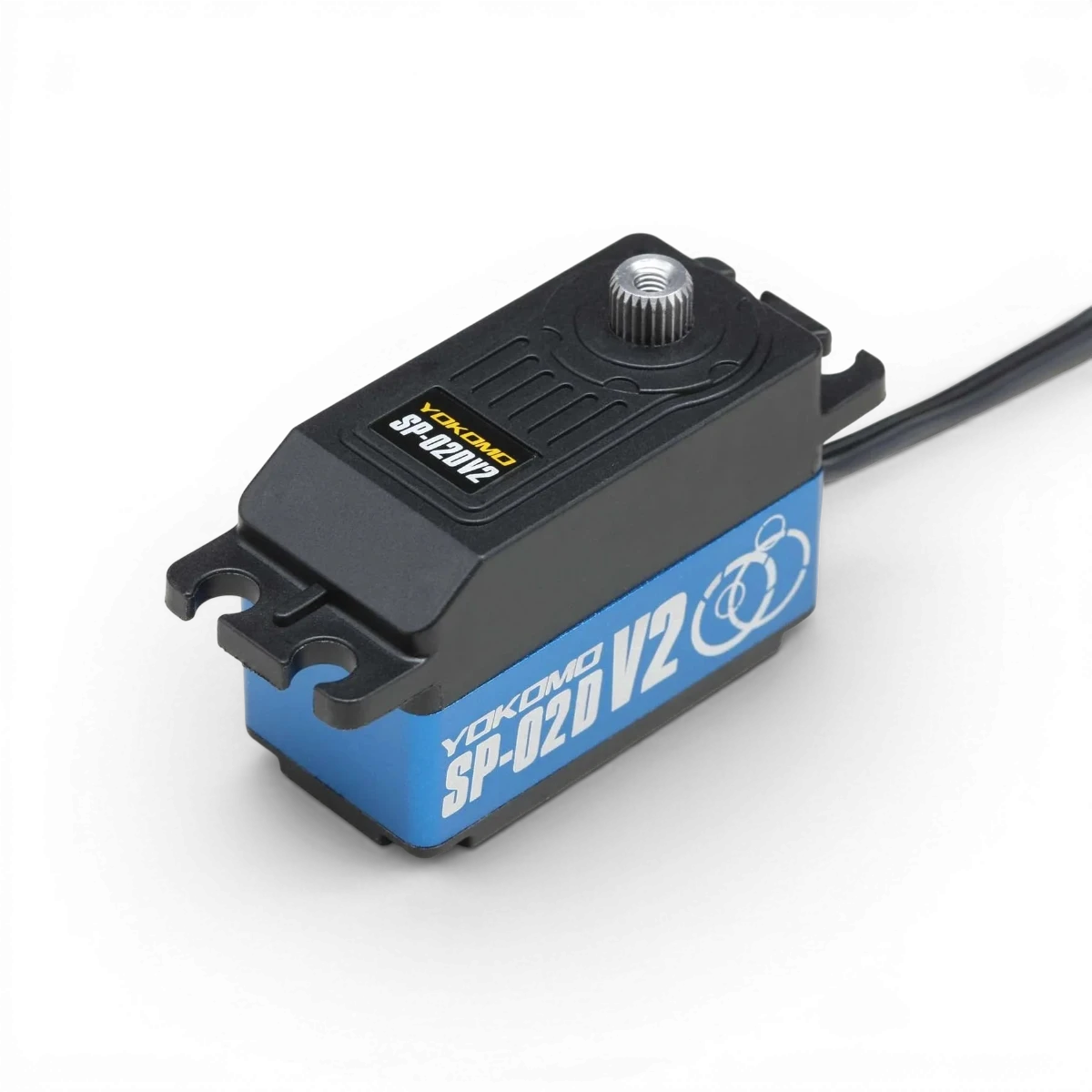 Servo programmable SP-02DV2 spécial RWD de Team Yokomo en bleu, électronique haute performance pour voitures radiocommandées RWD.
