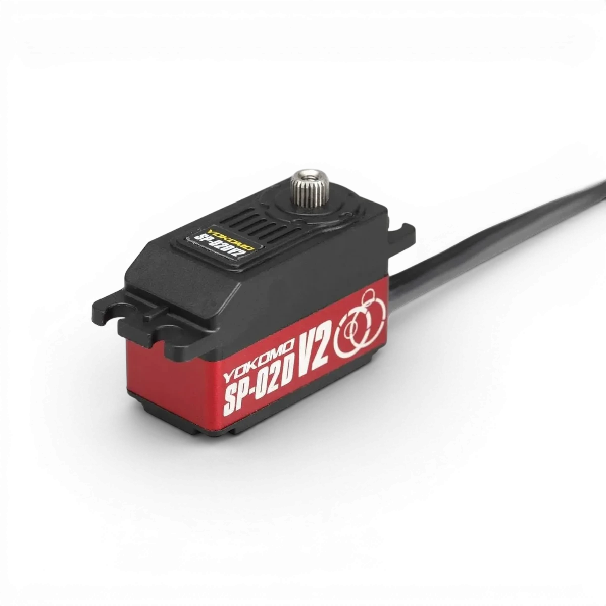 Servo programmable SP-02DV2 spécial RWD de Team Yokomo, couleur rouge, électronique pour voitures radiocommandées.