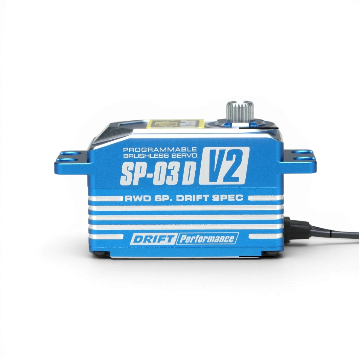 Servo électronique Team Yokomo SP-03D V2 RWD Drift Spec programmable brushless, conçu pour la drift, vue du servo en action.