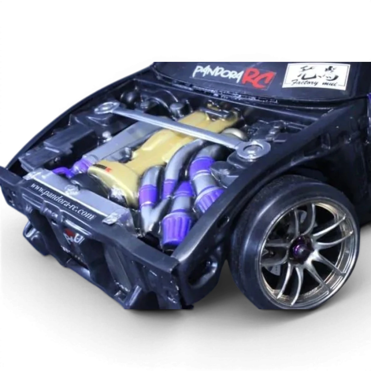 Ensemble de baies moteur universelles Pandora RC SR-RB-FA pour carrosseries de voiture télécommandée, image montrant les pièces.