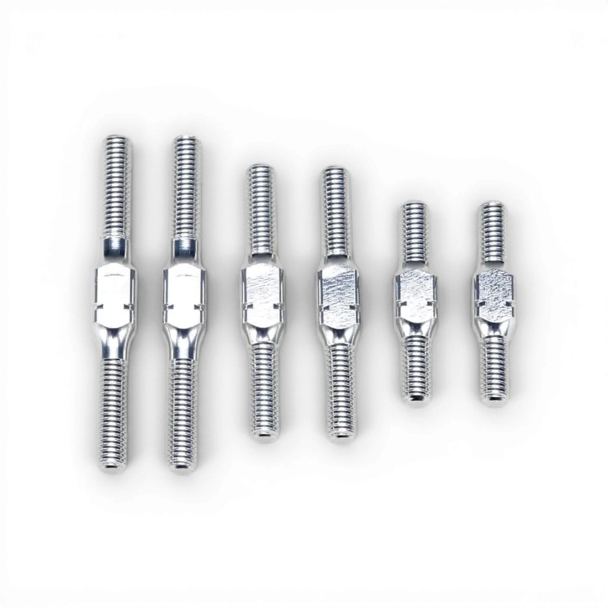 Set de biellettes pour la série MD, pièces détachées de haute qualité de Team Yokomo, visible avec plusieurs biellettes noires.