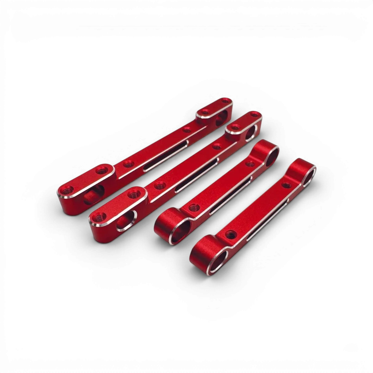 Set de cales Triangles en aluminium Shark de RhinoRacing, conçu pour la stabilité et la performance en course.