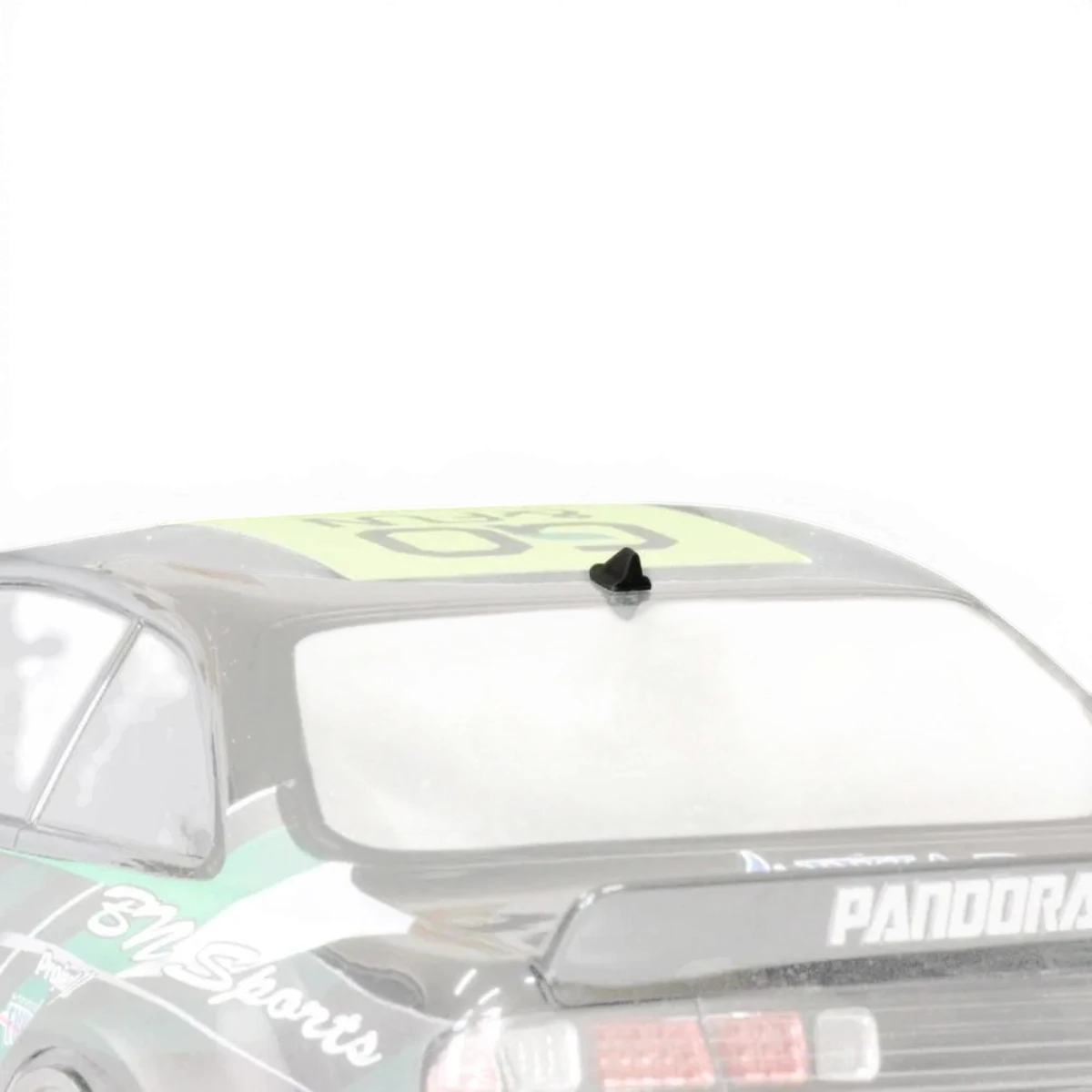 Set d'antennes de toit Pandora RC pour personnalisation, avec plusieurs antennes noires en plastique sur un support.