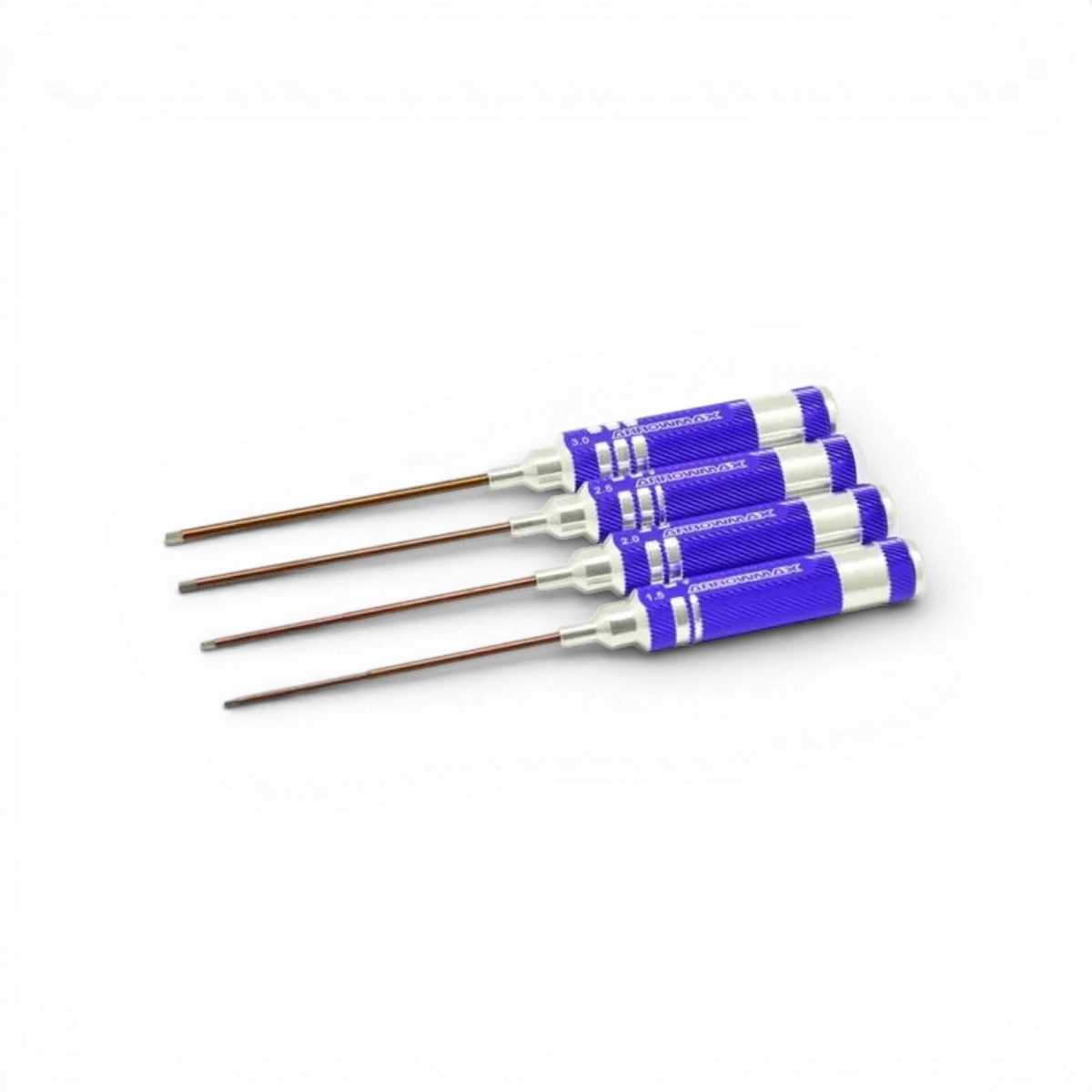 Set de 4 clés Allen Arrowmax RC, 1,5-3,0 mm, longueur 120 mm, outils d'accessoires pour bricolage et mécanique.