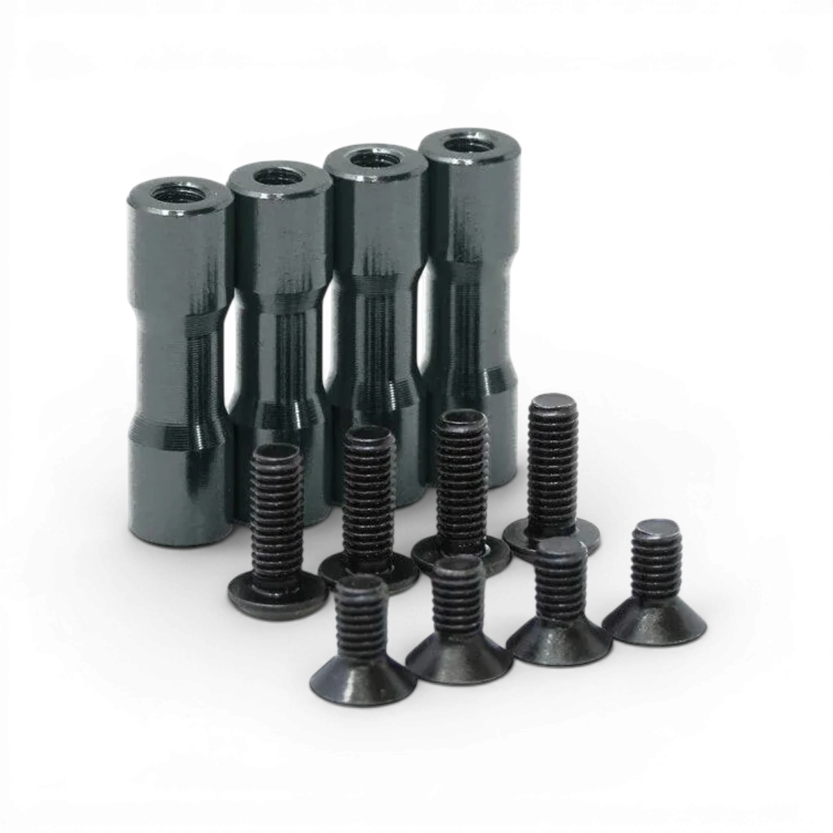 Set de poteaux en aluminium rond de 20mm pour plateforme latérale, compatible avec RDX, par Wrap-UP Next, solide et léger.