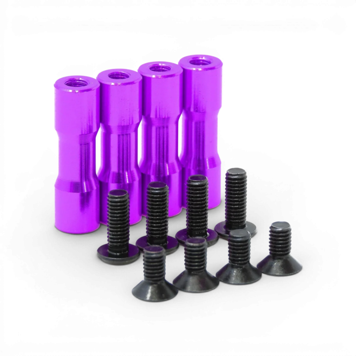 Set de poteaux en aluminium rond 20mm pour plateforme latérale RDX, de marque Wrap-UP Next, avec fixation solide.
