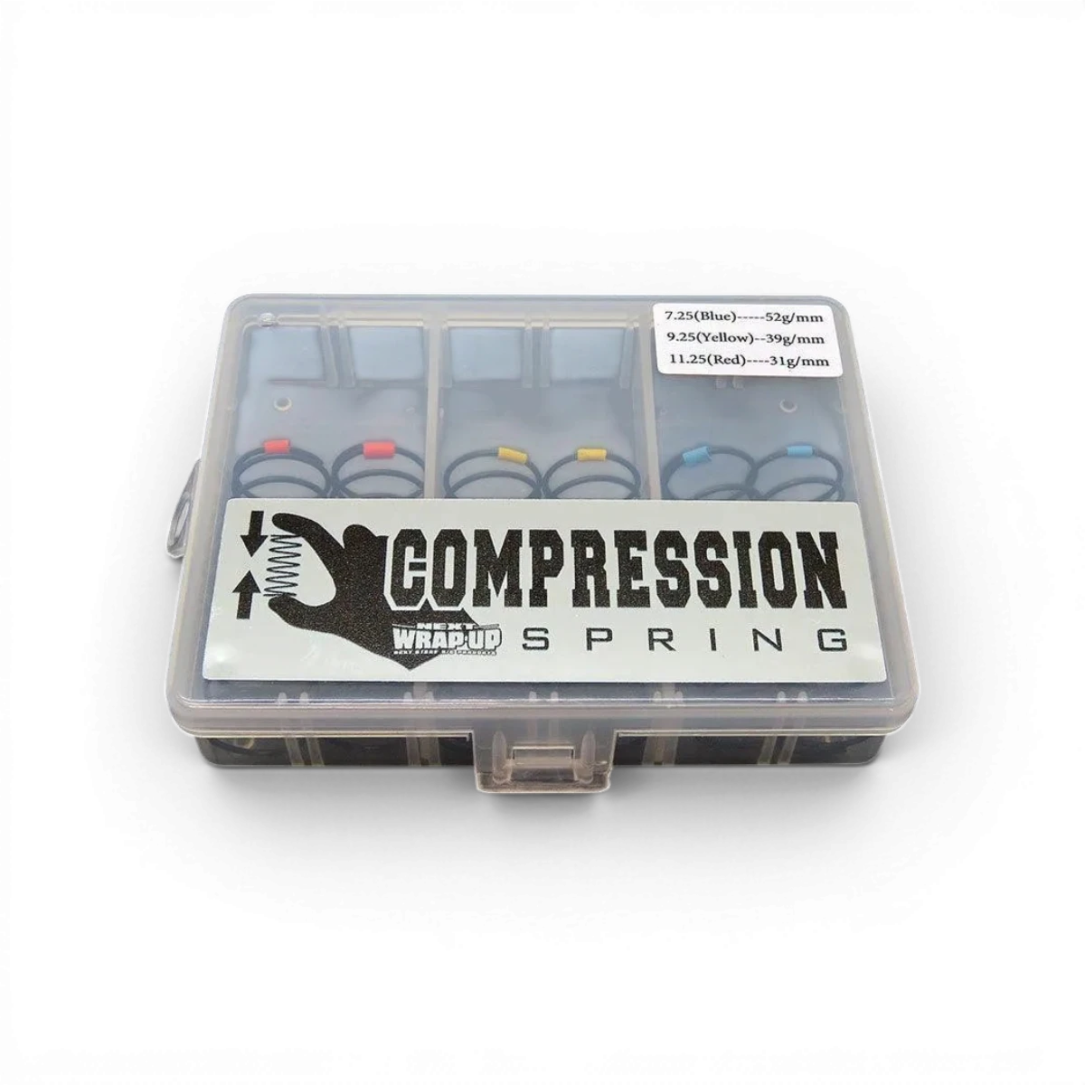 Set de ressorts de compression Wrap-UP Next, 45mm, avec 7,25, 9,25 et 11,25 tours, pour suspension ou mécanique.