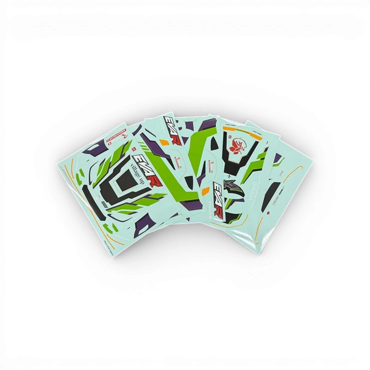 Ensemble de stickers de carrosserie Evangelion Racing pour Toyota GR86, design graphique de Team Reve D, style sportif et dynamique.