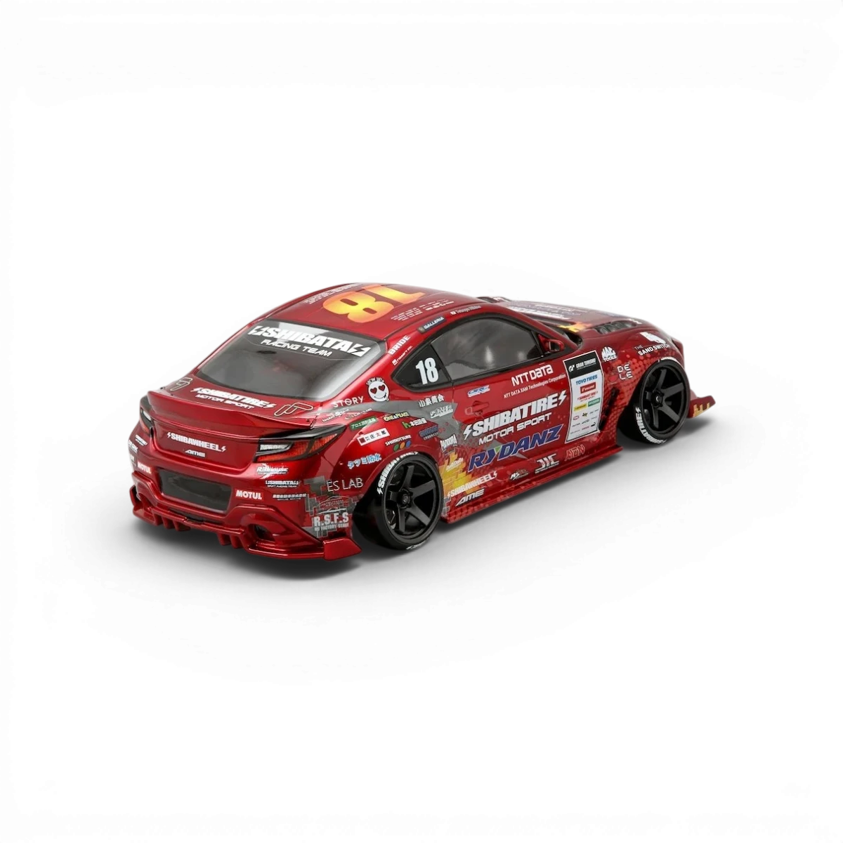 Ensemble de stickers de personnalisation SHIBATA DRIFT RACING TEAM 2023, design coloré pour véhicules de course.