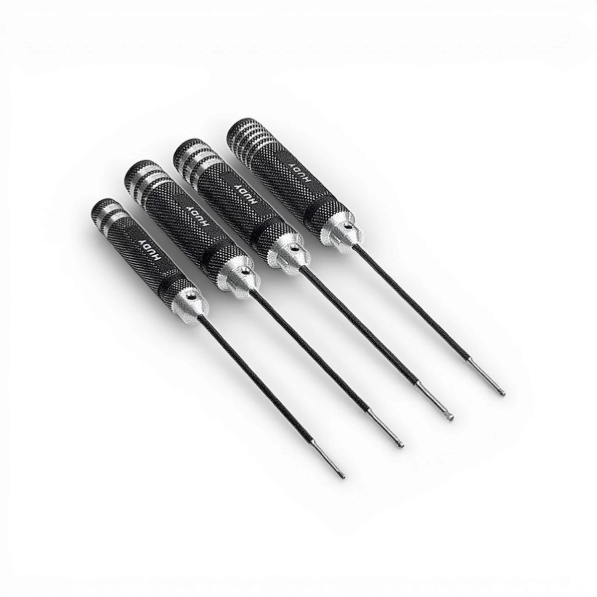 Ensemble de 4 tournevis Allen à boule de la marque Hudy, outils d'accessoires pour fixation et assemblage précis.