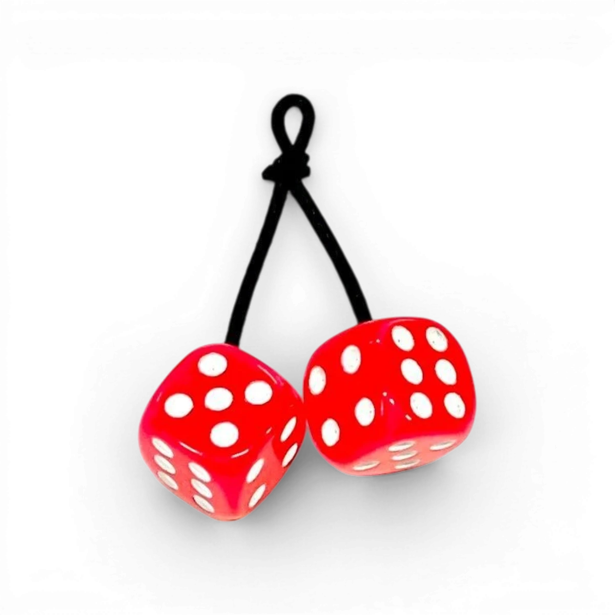 Ensemble de dés néon rose personnalisé ETO Works, pour jeux et créations, avec design lumineux et moderne.