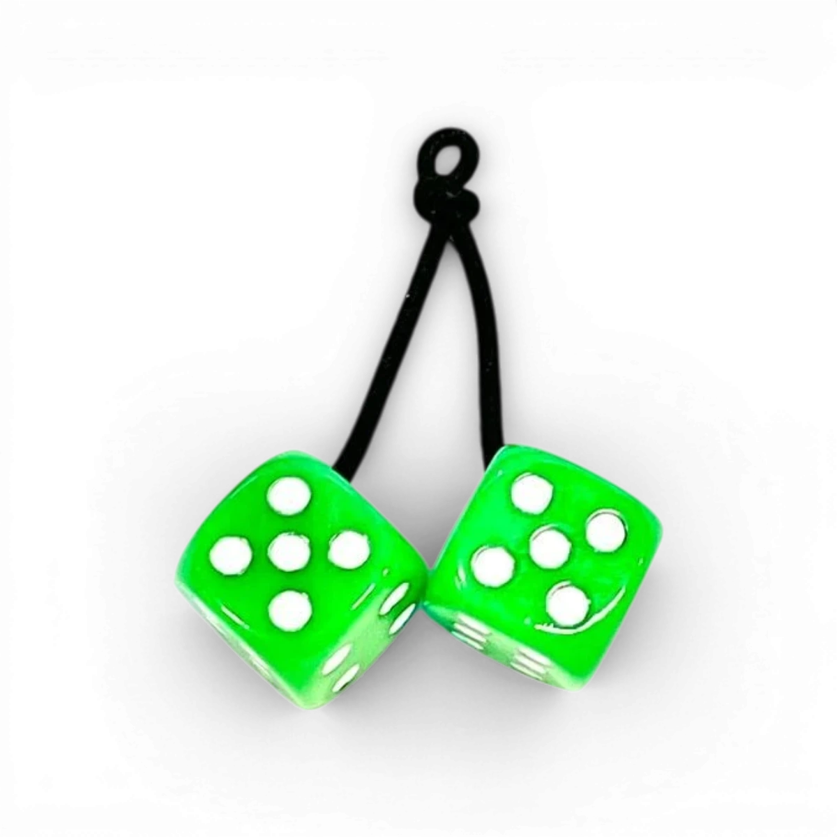 Ensemble de dés NEON personnalisés de la marque ETO Works, en couleur rose fluo, pour jeux de société et collection.