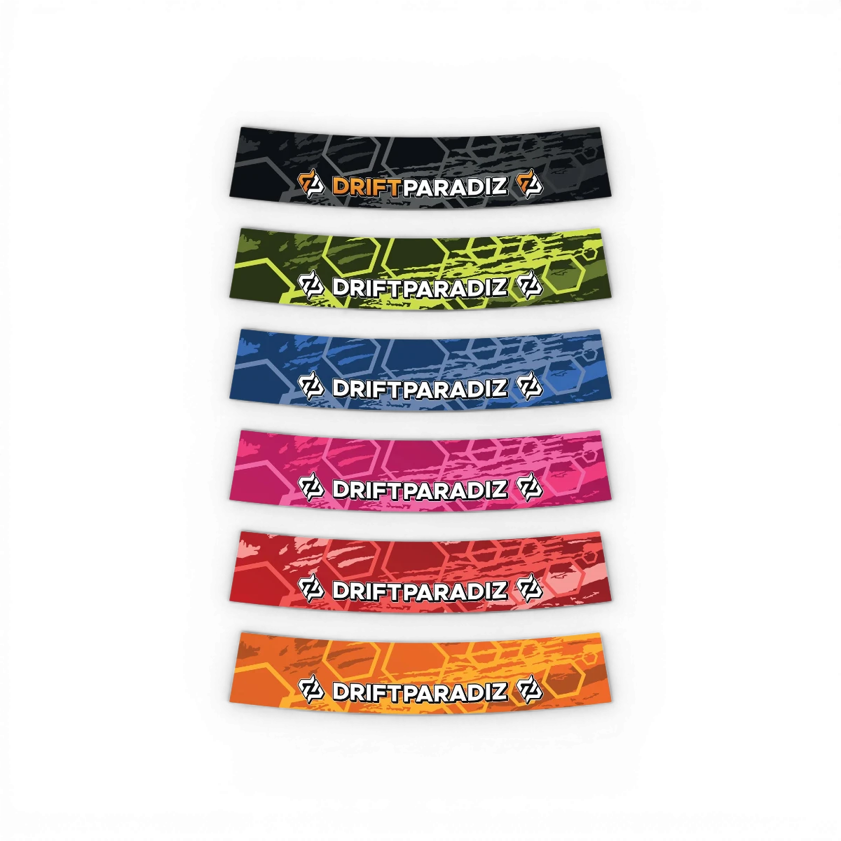Jeu de pare-soleil DriftParadiZ édition 2026, ensemble de pare-soleil pour voiture, en couleur noire avec logo DriftParadiZ.