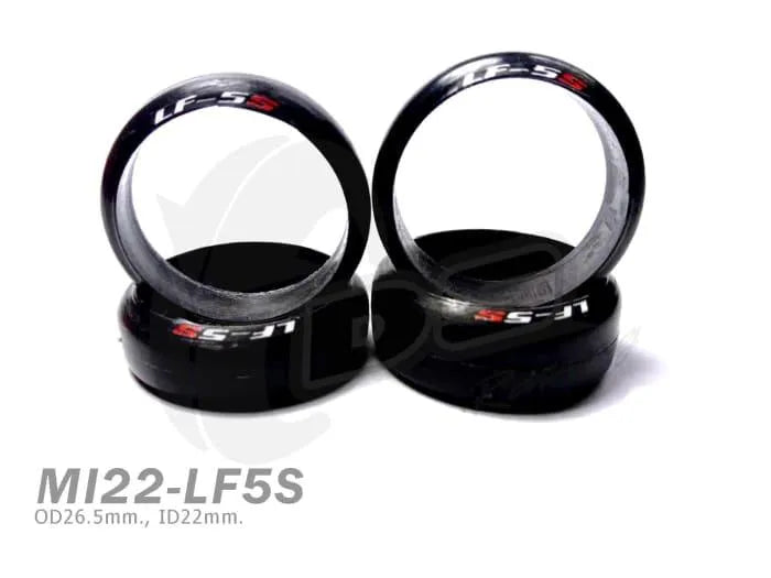 Ensemble de 4 pneus DS Racing MiniZ LF5S, 22 mm avec épaisseurs de 8,5 et 11 mm, roues pour voitures radiocommandées.