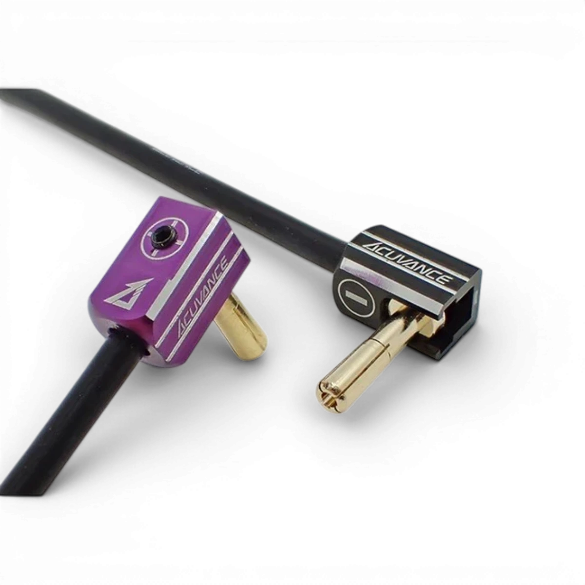Ensemble de prises batterie PK 5mm avec dissipateurs en aluminium noir et violet, pour électronique Acuvance.