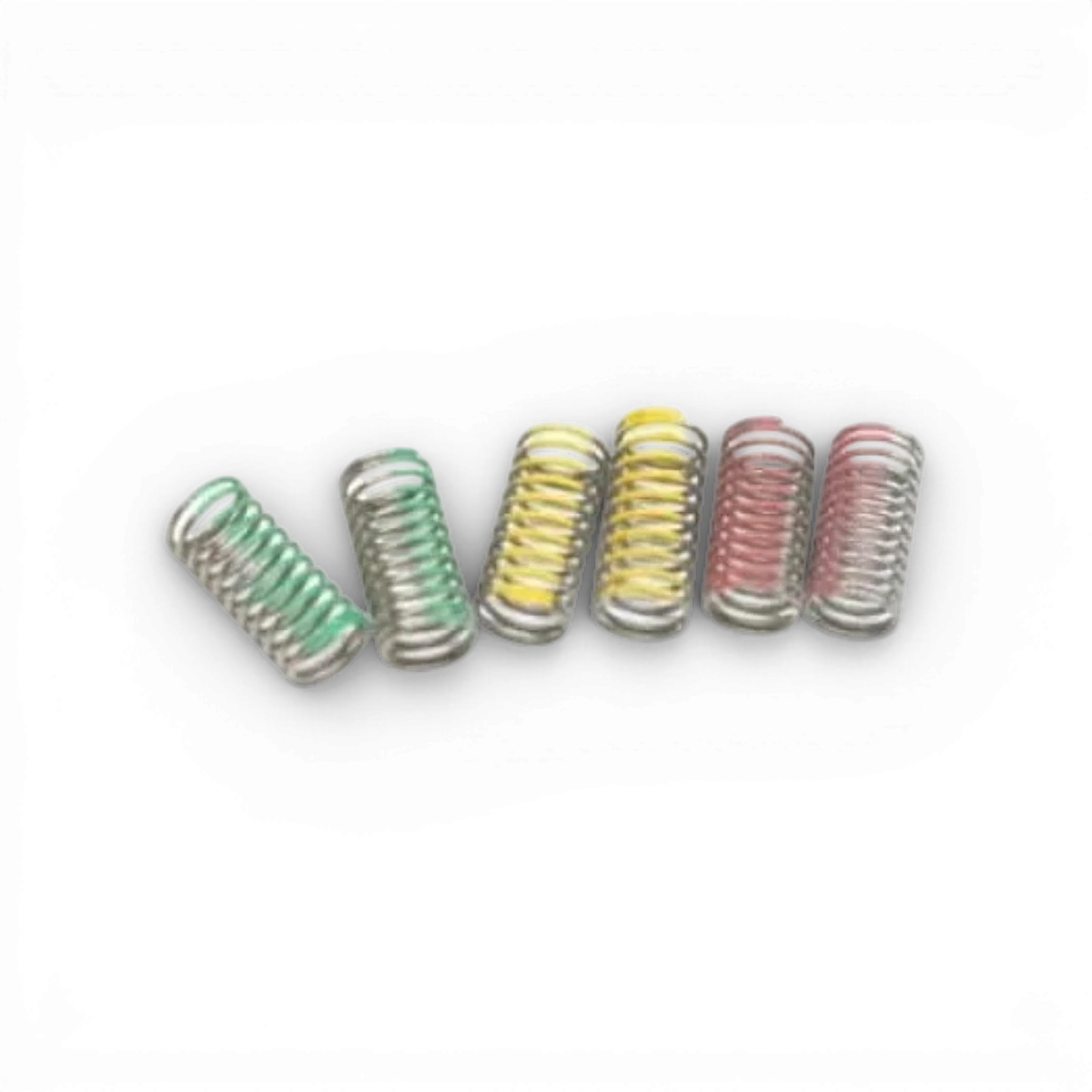 Ensemble de ressorts arrière BM Racing, ressorts renforcés pour suspension de véhicule, visibles avec détails métalliques.