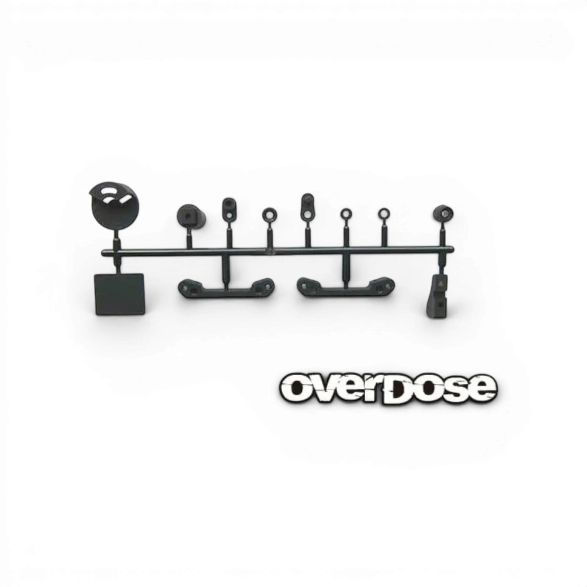 Ensemble de suspension arrière GALM Overdose, pièces détachées pour motocyclette, visible avec composants mécaniques.