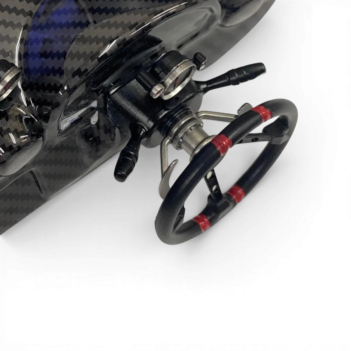 Jeu de volant personnalisé Pandora RC pour modèles 1/10, avec design distinctif et détails visibles.