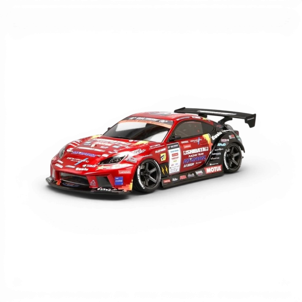 Carrosserie SHIBATA Toyota GR86 avec décoration D1GP, design sportif et détails visibles sur la voiture.
