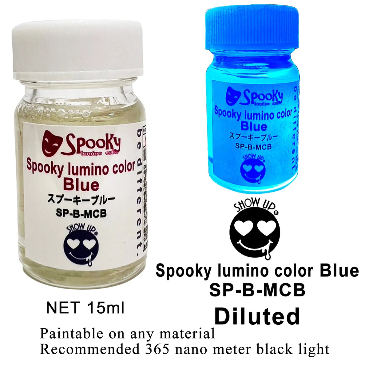 Image d'un costume effrayant bleu Spooky Bleu de Show UP, avec détails sinistres et motifs effrayants pour Halloween.