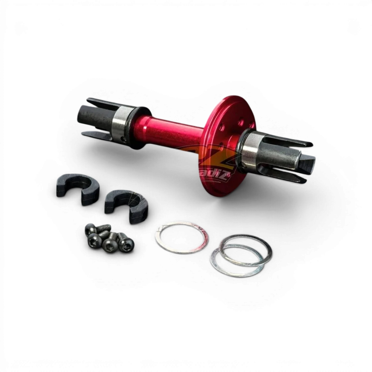 Bobine en aluminium rouge MST pour pièces détachées Max Speed Technology, visible en détail sur l'image.