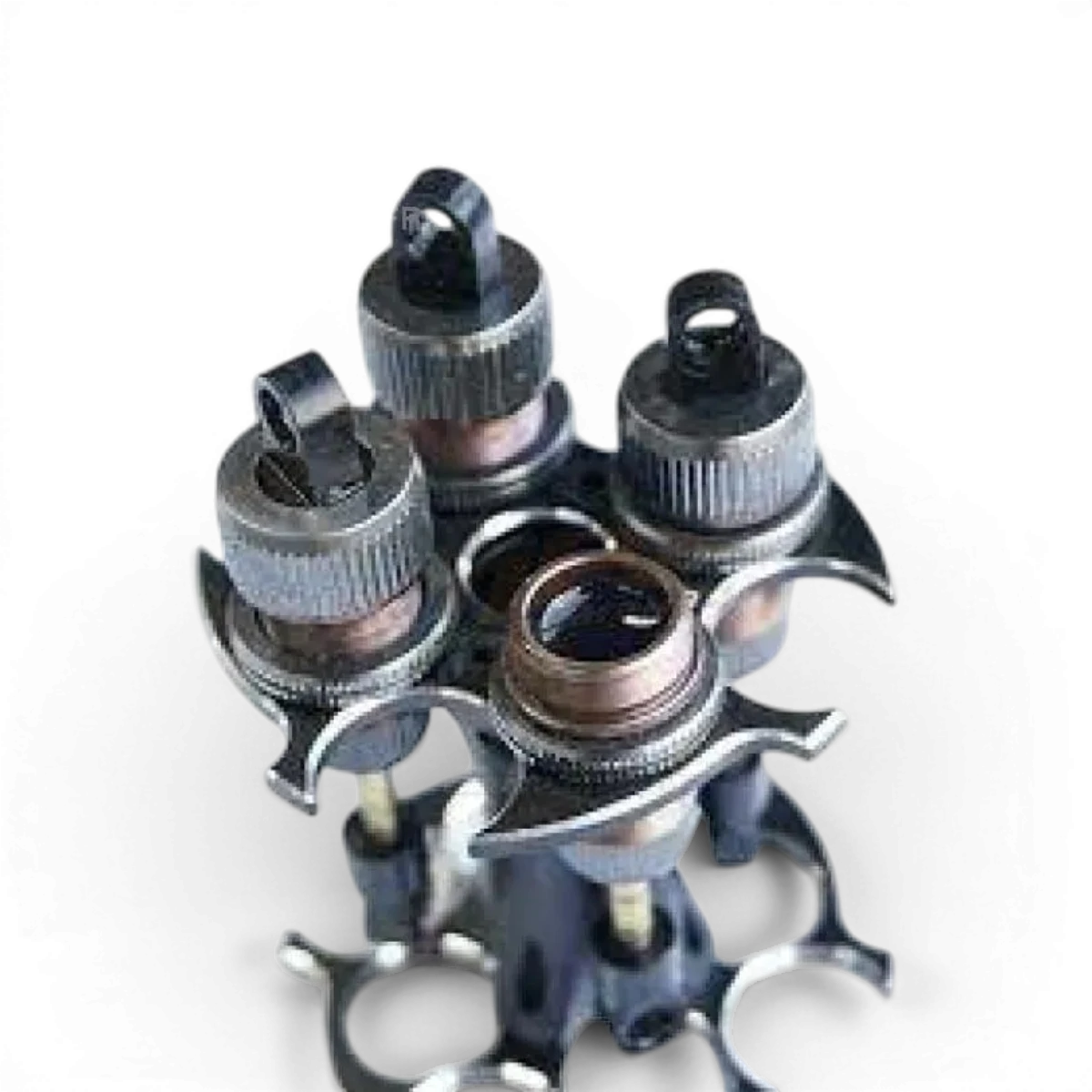Support d'amortisseurs Yeah Racing YA-0524BK pour voitures RC, en plastique noir, pour fixation et maintenance facile.