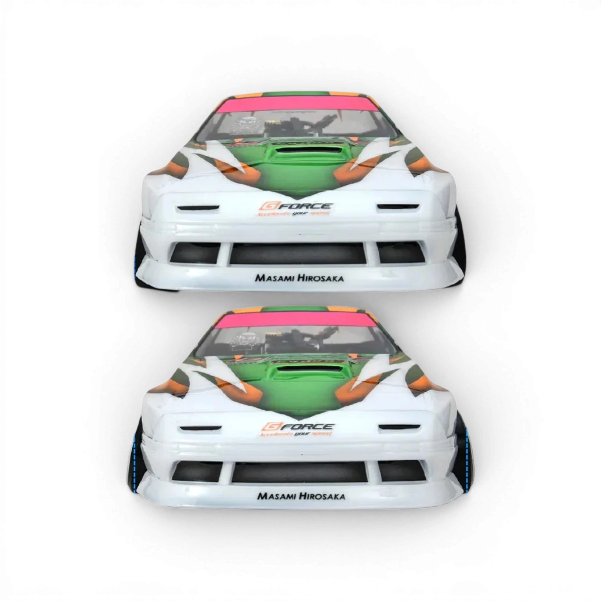 Jantes G-force Hayate N-6 Drift offset +6, roues blanches pour voiture de drift, vue de face avec design moderne et finition blanche