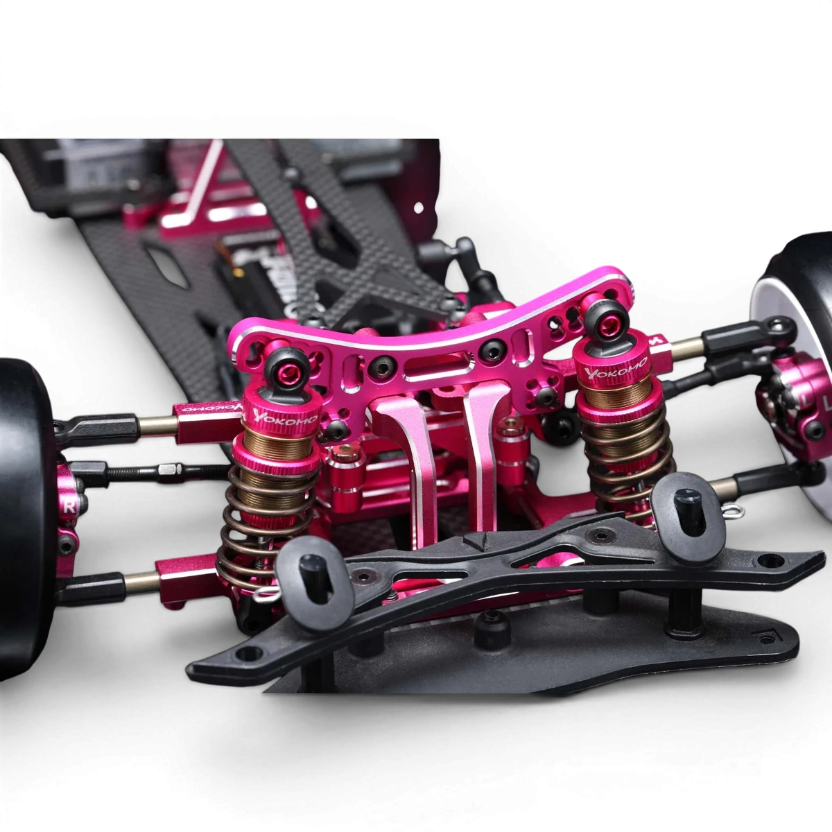 Voiture RC de drift Super Drift SD3.0 Kit Compétition de Team Yokomo, vue détaillée du kit de compétition RC Drift.