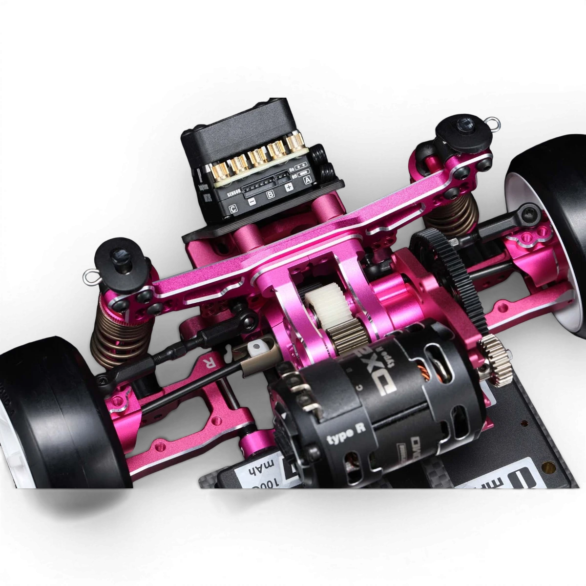Kit de drift RC Super Drift SD3.0 de Team Yokomo, voiture de compétition avec composants haute performance.