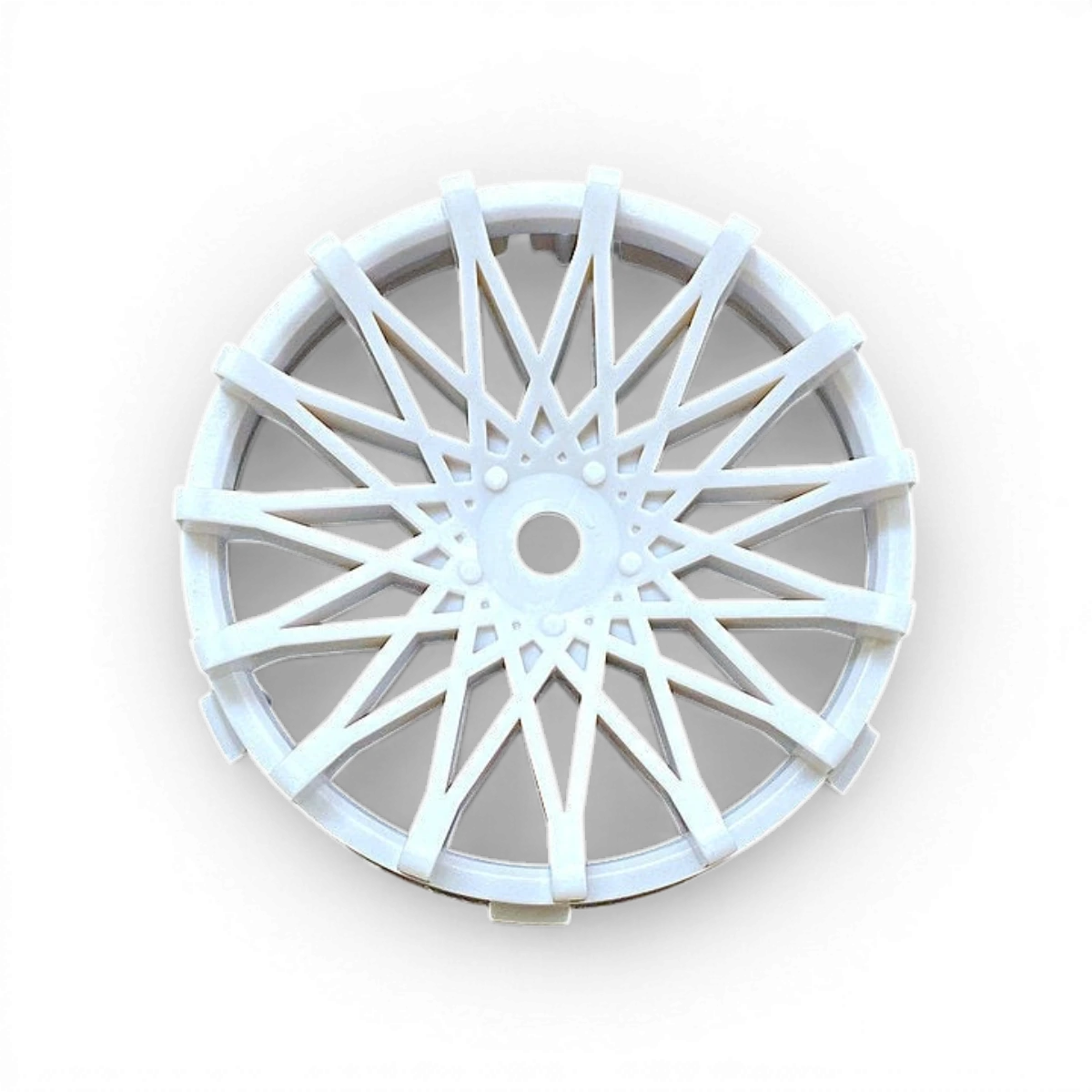Centre de roue Super RIM Dahlia blanc de la marque Tetsujin, design élégant pour voitures de drift.