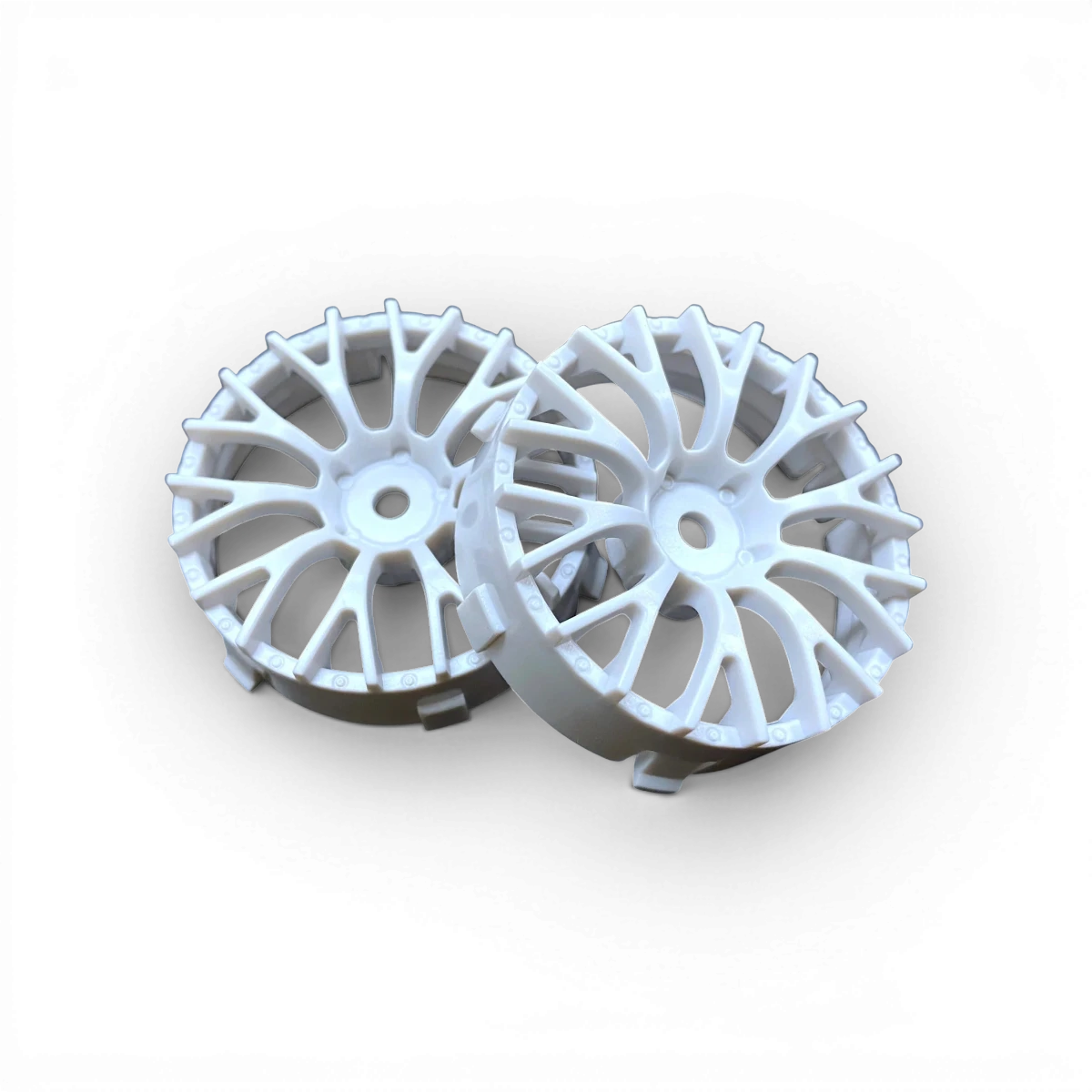 Centre de roue Super RIM Daisy blanc de Tetsujin, pièce de fixation pour roue de vélo, avec design floral blanc.