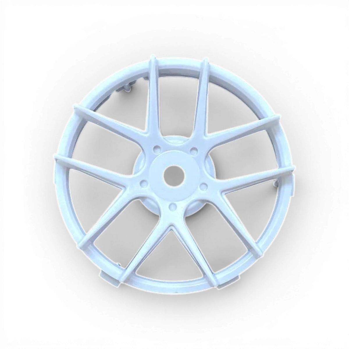 Centre de roue Super RIM Jasmine blanc de Tetsujin, design élégant pour roues de vélo, visible en détail dans l'image.