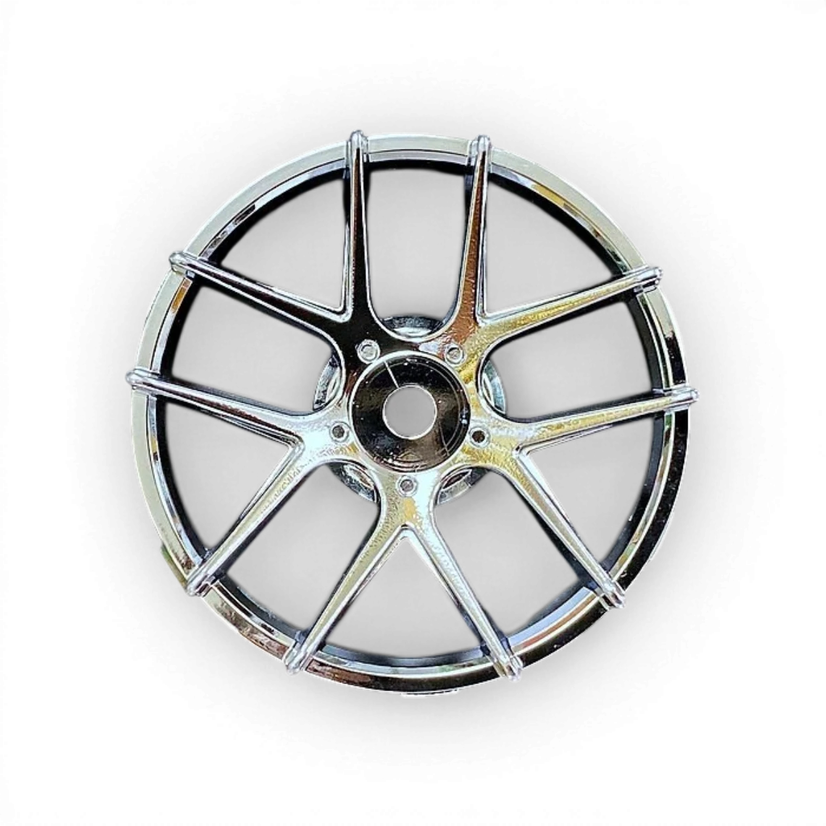 Centre de roue Super RIM Jasmine chromé de la marque Tetsujin, avec finition brillante, pour personnaliser votre voiture.