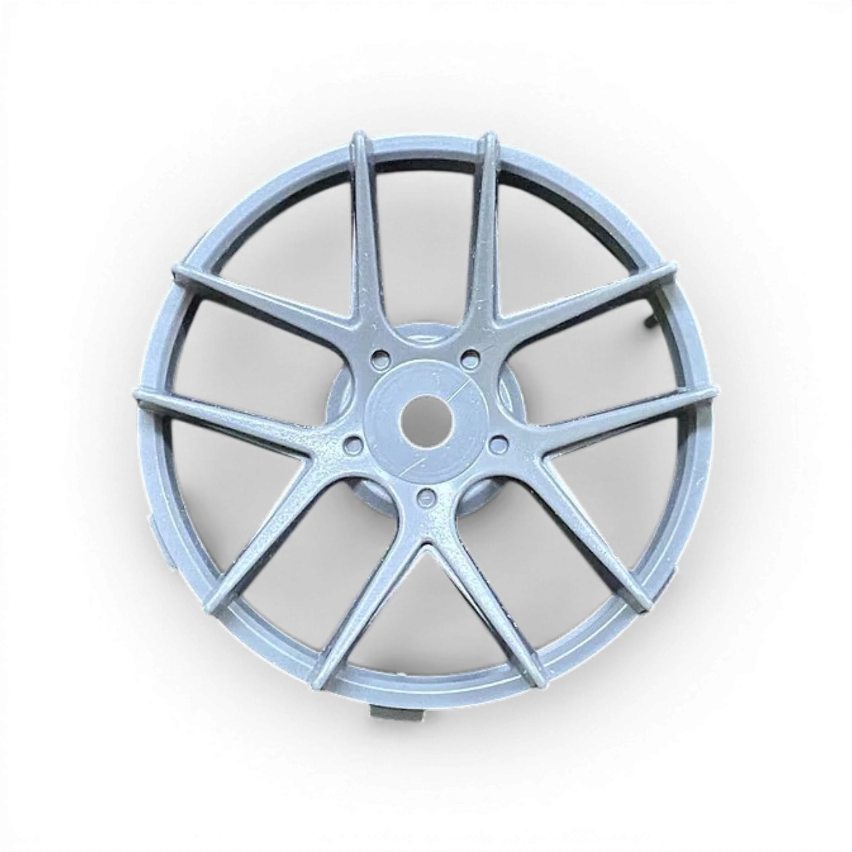 Centre de roue Super RIM Jasmine gris pour Tetsujin, design élégant et moderne, visible avec détails fins en image.