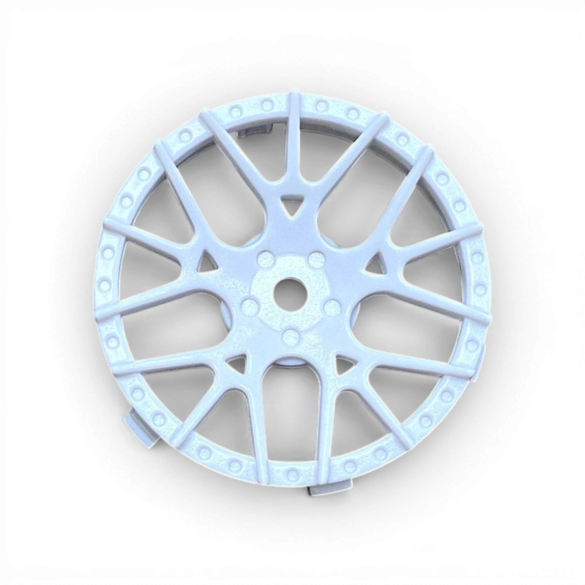 Centre de roue Super RIM Lycoris blanc de Tetsujin, pièce de remplacement pour roues de vélo, avec finition blanche élégante.